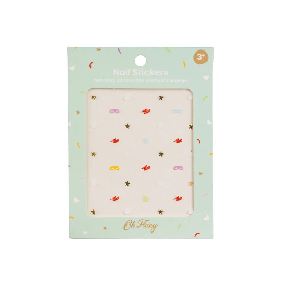 Oh Flossy Nail Stickers - Superhero - #HolaNanu#NDIS #creativekids