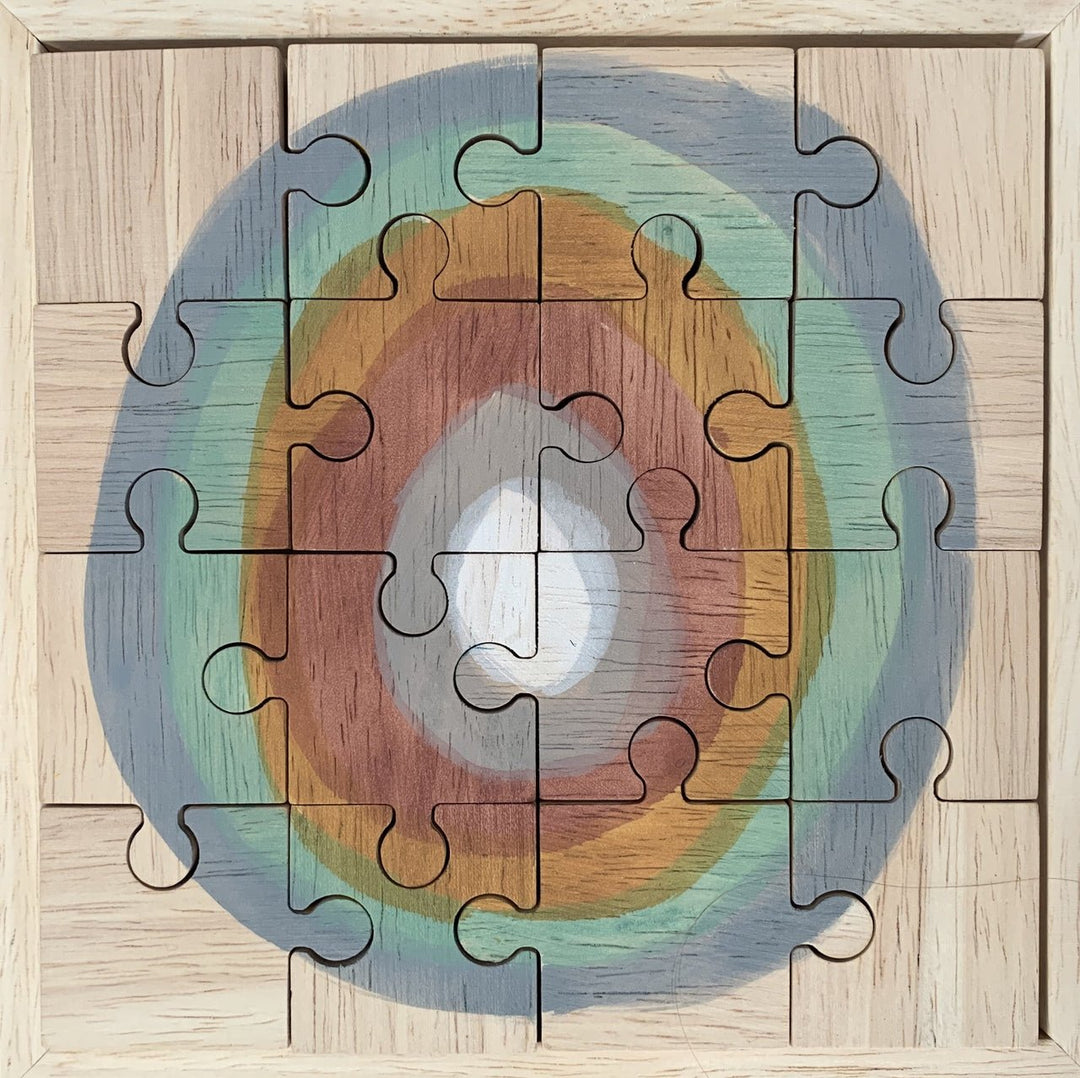 Papoose Wooden Earth Moon Puzzle - 16 pc - #HolaNanu#NDIS #creativekids