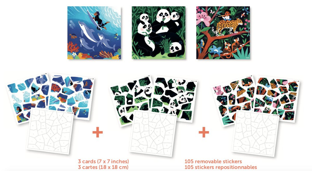 Puzzles & Stickers Wild animals - #HolaNanu#NDIS #creativekids