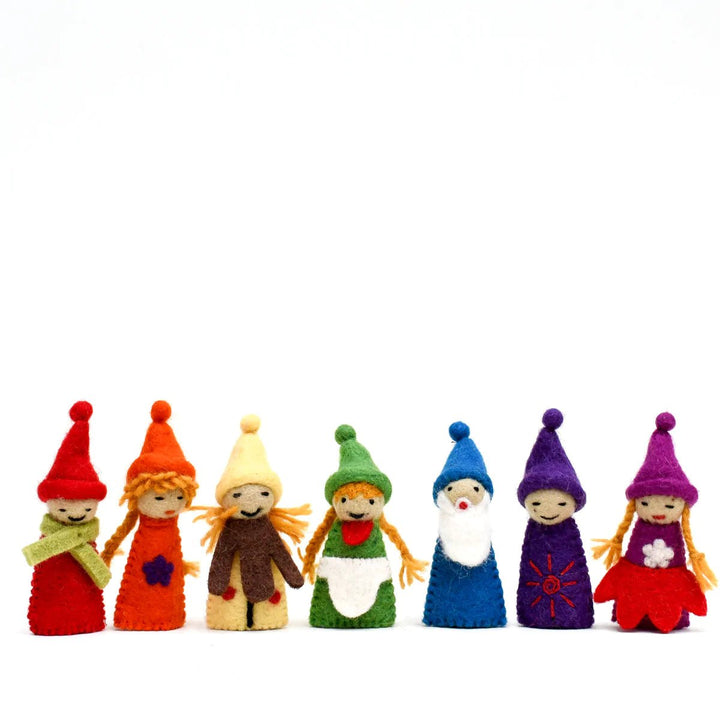 Rainbow Colourful Gnomes Finger Puppet Set - #HolaNanu#NDIS #creativekids