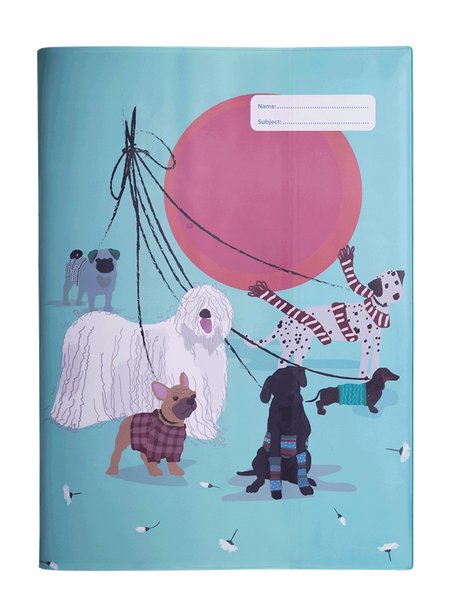 Spencil A4 Book Cover - Pooches on Parade 1 - #HolaNanu#NDIS #creativekids