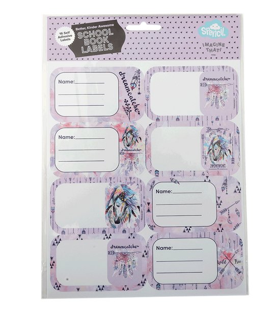 Spencil Book Labels - Dreamcatcher Horse - #HolaNanu#NDIS #creativekids