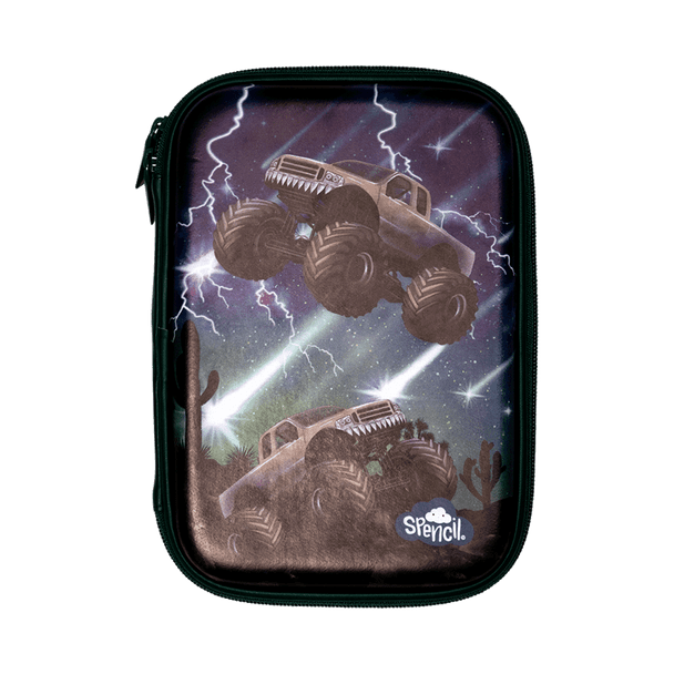 Spencil Hard Head Pencil Case - Meteor Trucks - #HolaNanu#NDIS #creativekids