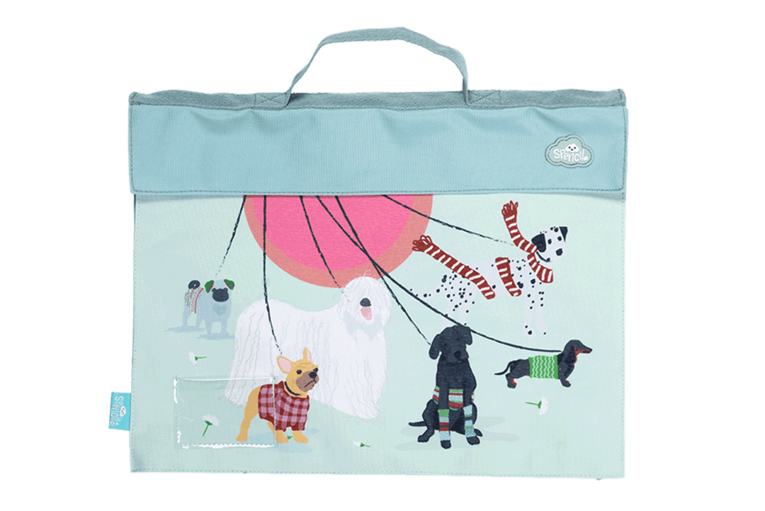 Spencil Library Bag - Pooches On Parade - #HolaNanu#NDIS #creativekids