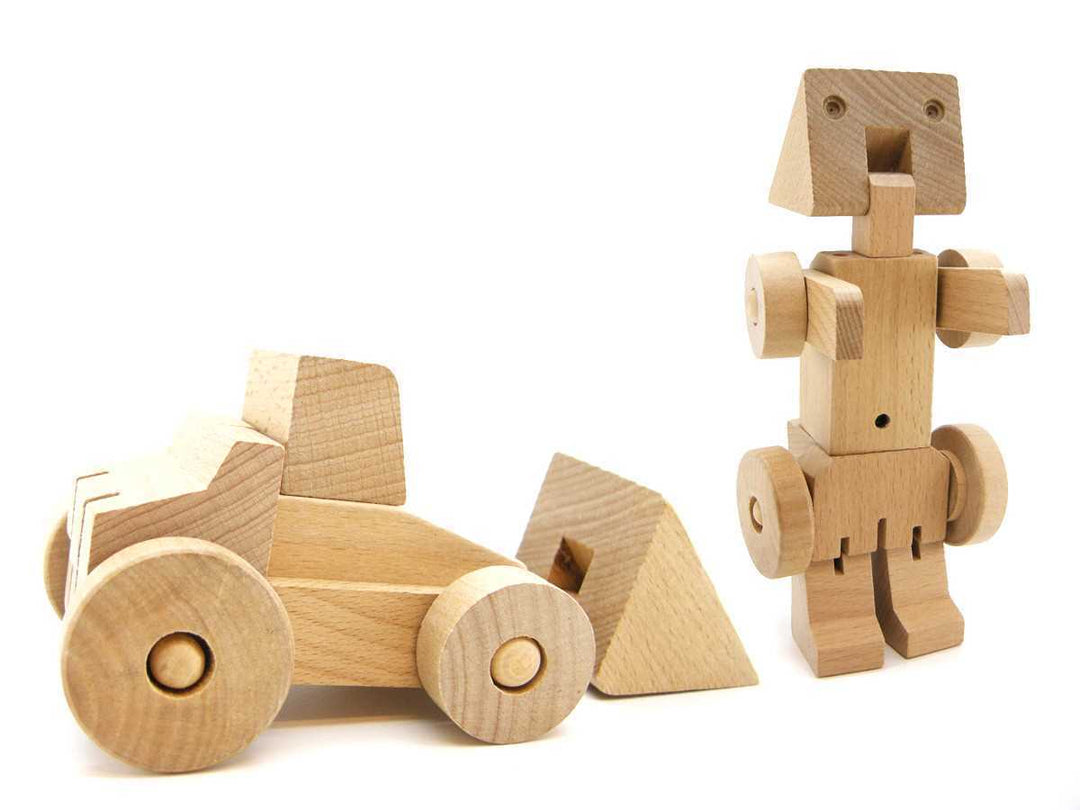 Wooden Transformer – Bulldozer - #HolaNanu#NDIS #creativekids