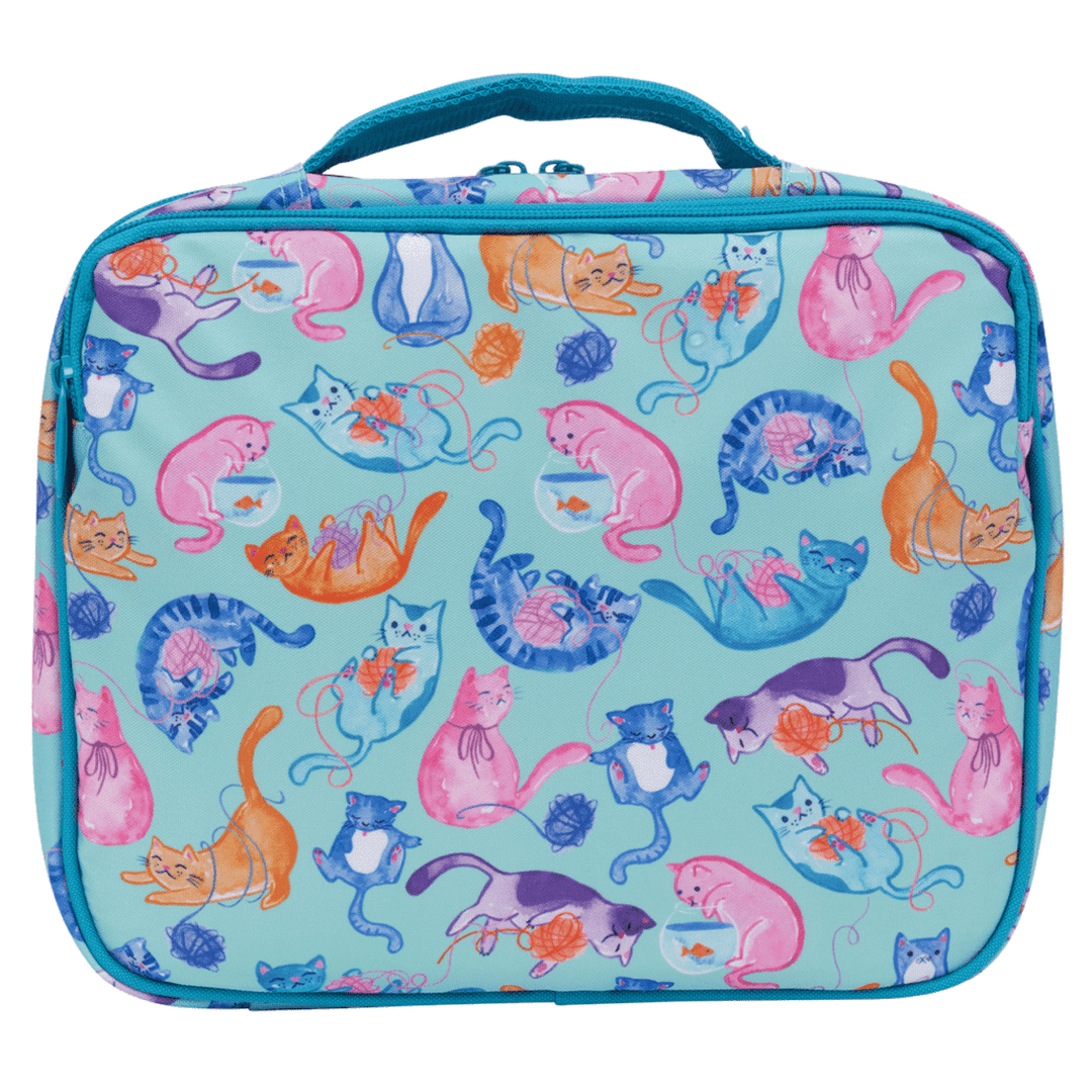 Spencil Big Cooler Lunch Bag + Chill Pack Crazy Cats