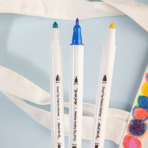 Mont Marte Dual Tip Fabric Markers 24 Pcs