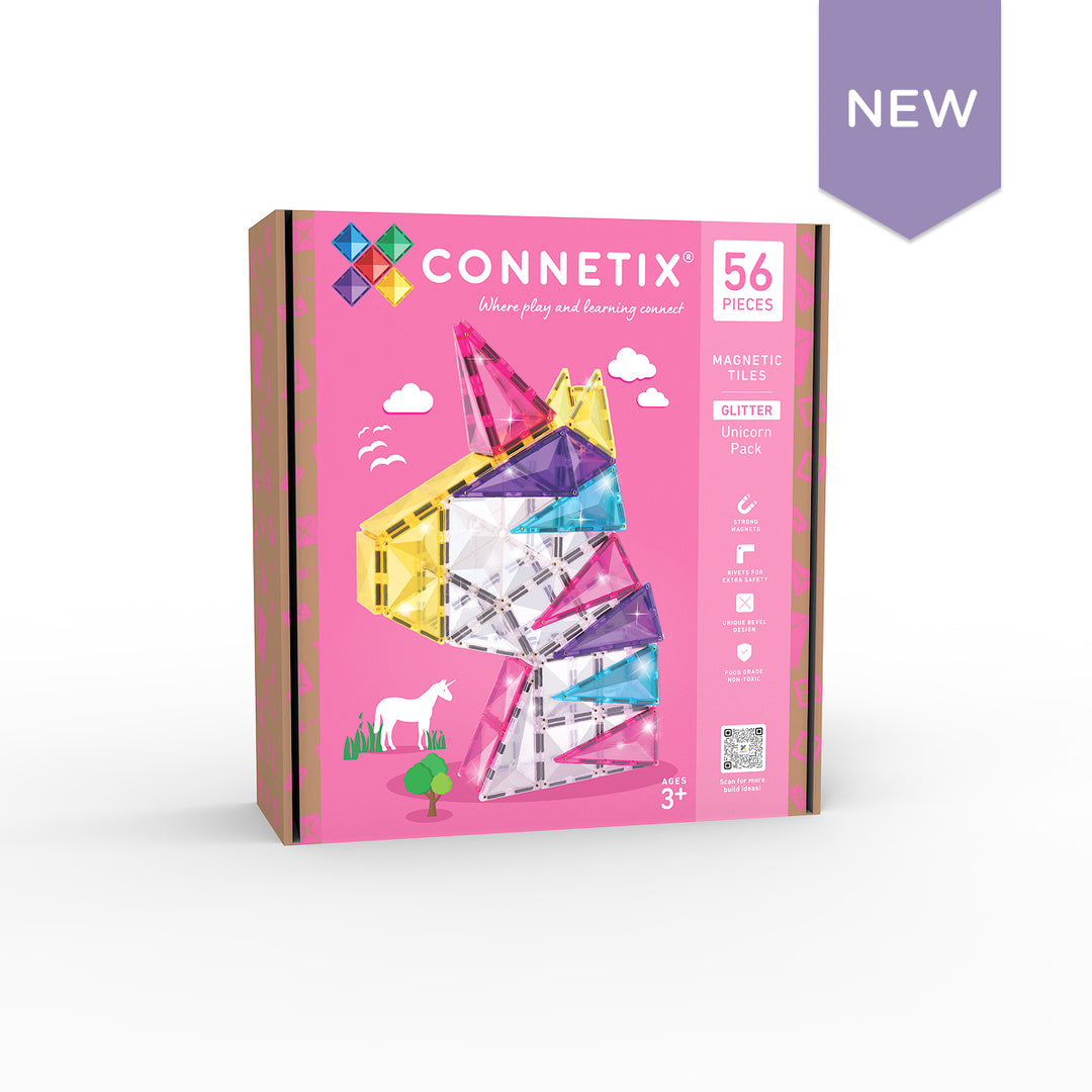 Connetix Tiles Glitter Unicorn Pack 56pc