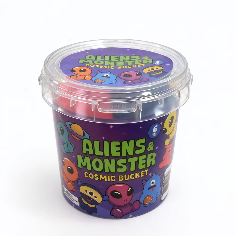 Aliens & Monsters Cosmic Bucket  - Kids Bath & Water Play Set (6 Pcs)