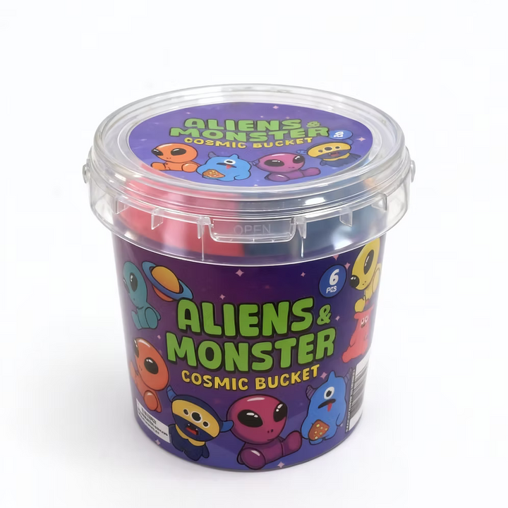 Aliens & Monsters Cosmic Bucket  - Kids Bath & Water Play Set (6 Pcs)
