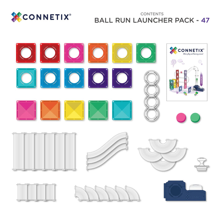 Connetix Tiles Ball Run Launcher Pack 47 Pcs