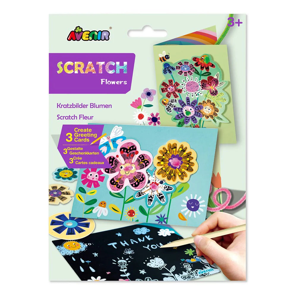 Avenir Scratch Greeting Cards - Flowers