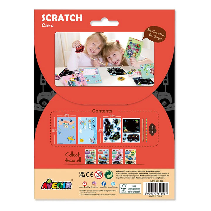 Avenir Scratch Greeting Cards - Cars