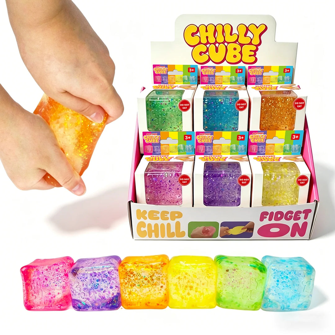 Glittery Chilly Cube Sensory Fidget Toy