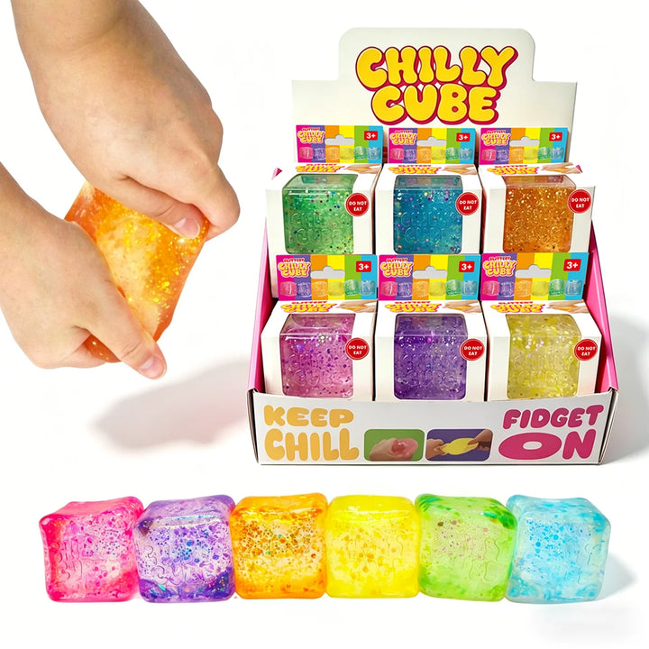 Glittery Chilly Cube Sensory Fidget Toy