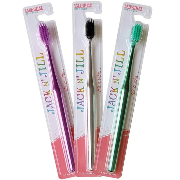 Jack N' Jill Kids & Adults Toothbrush Chrome - Medium
