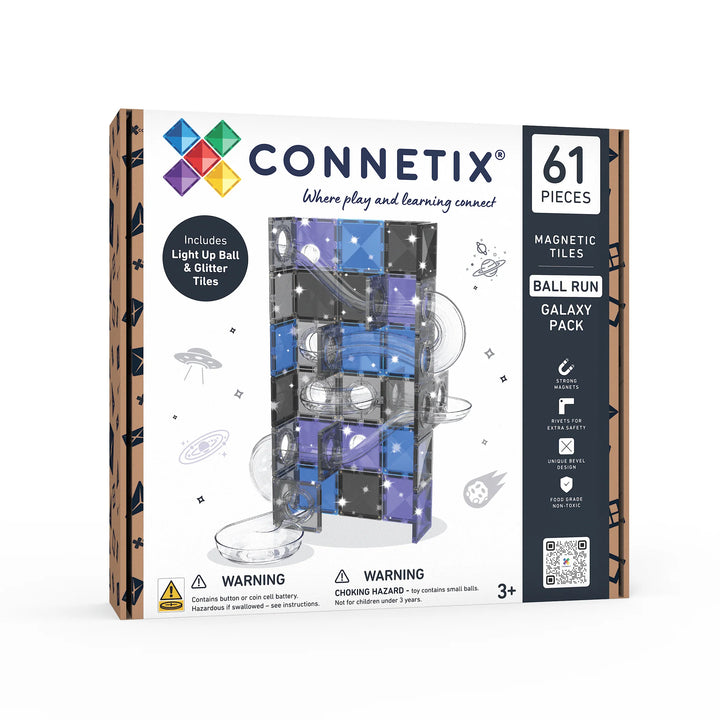 Connetix Tiles Ball Run Galaxy Pack 61 Pcs
