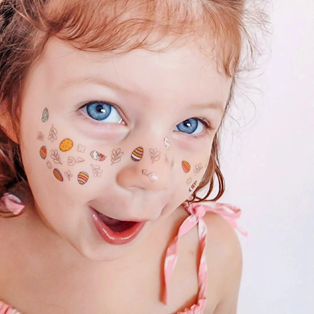 Ducky Street Freckles Temporary Tattoos - Easter Eggs