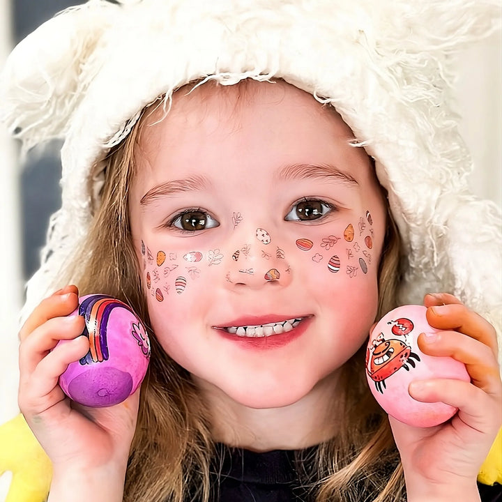 Ducky Street Freckles Temporary Tattoos - Easter Eggs