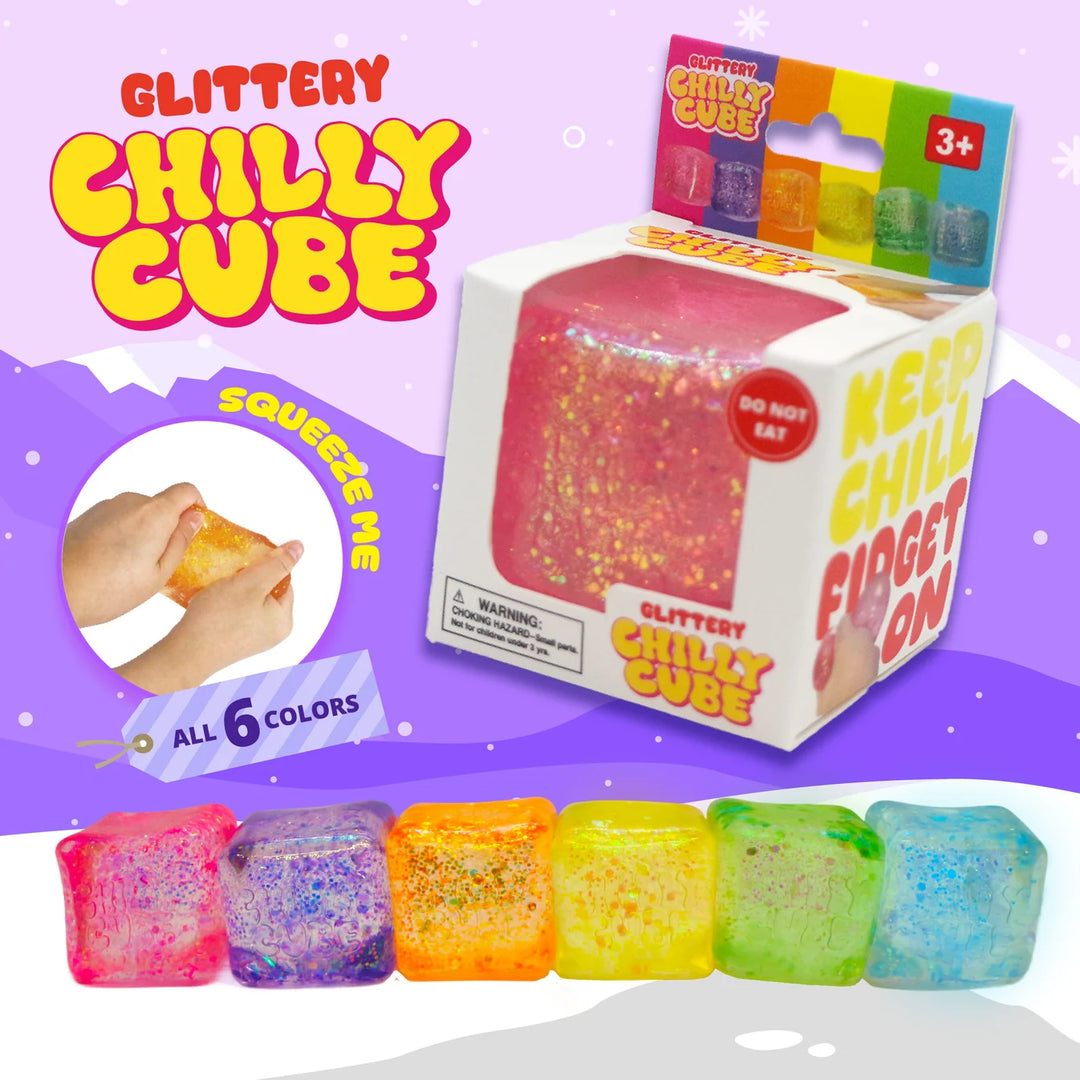 Glittery Chilly Cube Sensory Fidget Toy