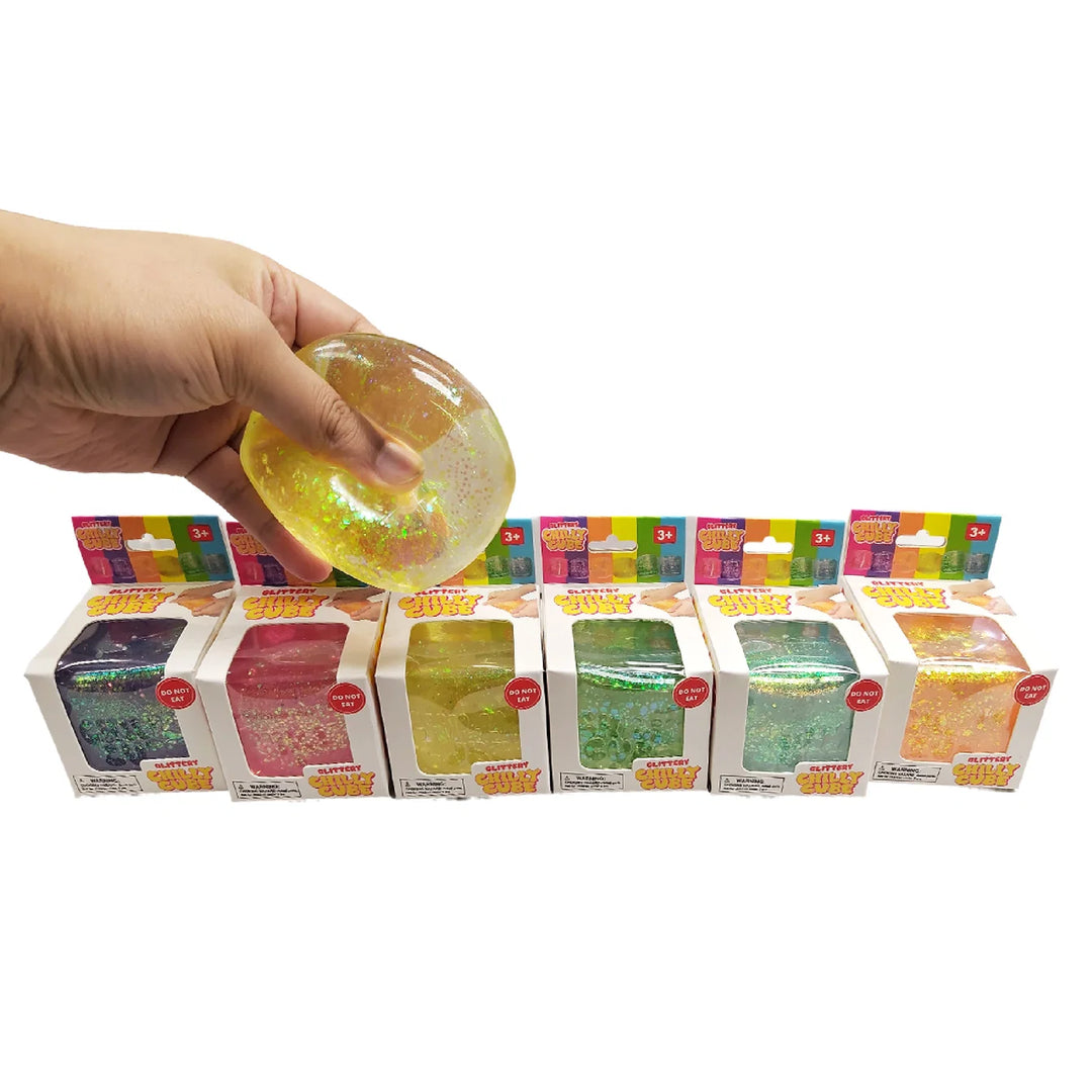 Glittery Chilly Cube Sensory Fidget Toy