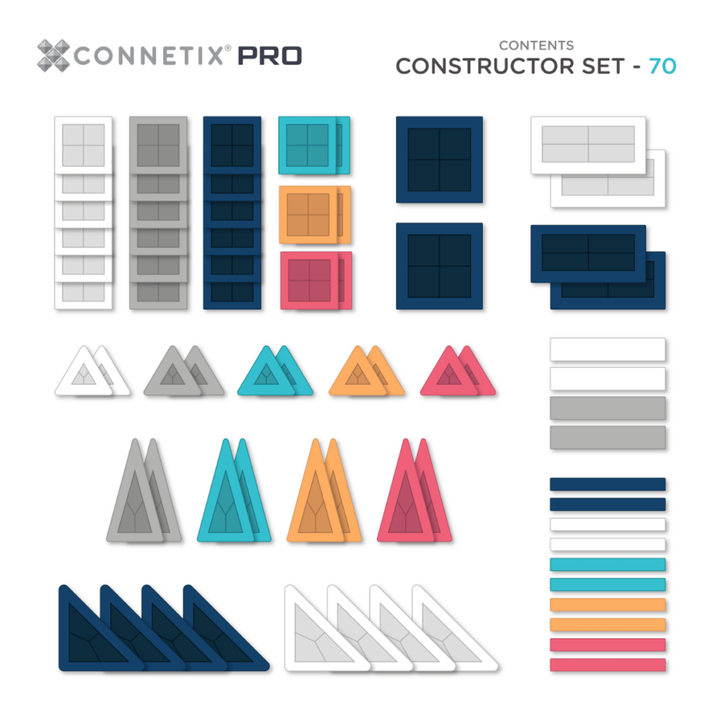 Connetix Tiles PRO Constructor Set 70 pc