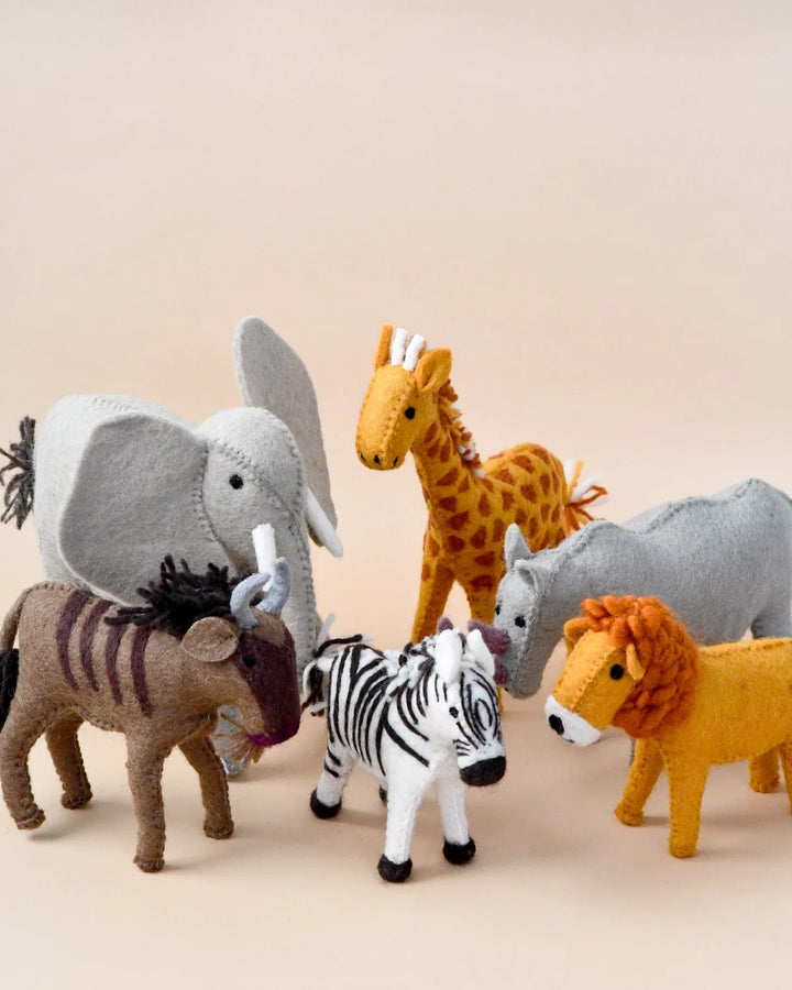 Tara Treasures Felt Rhinoceros Soft Toy For Safari Play