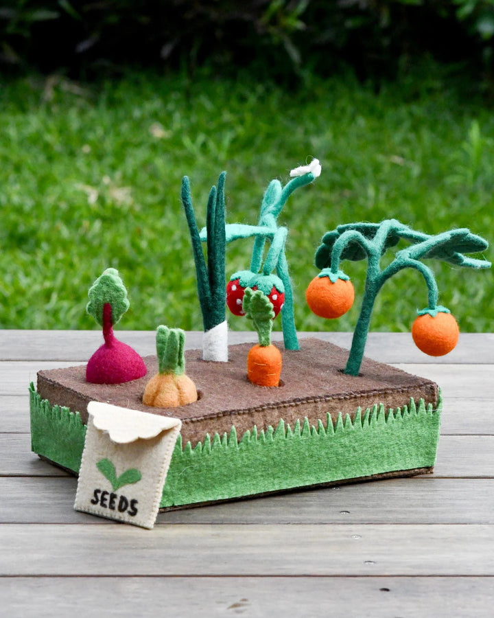 Tara Treasures Grow Your Own Garden - Felt Planter Box With Sprouts And Vegetables
