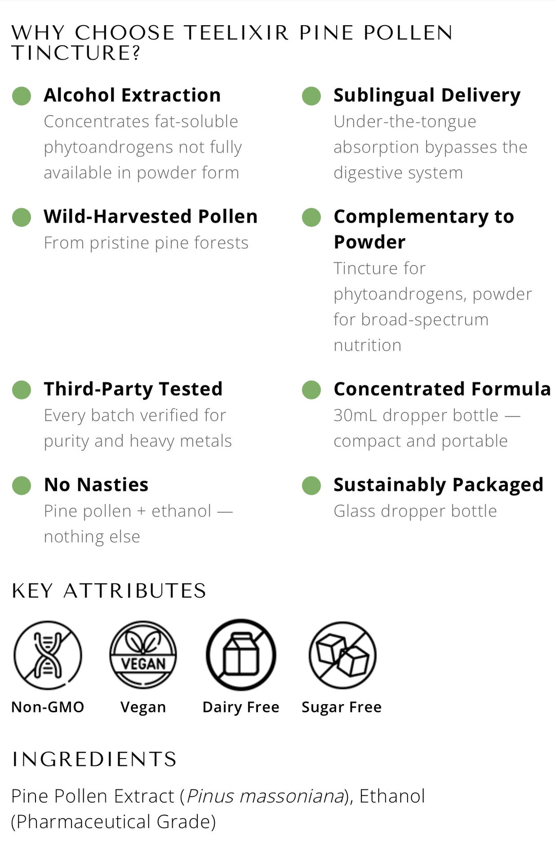 Teelixir Pine Pollen Extract (Tincture) 30ml