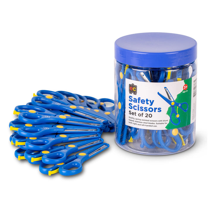 Educational Colours Spring Assisted Specialty Safety Scissors Tub of 20