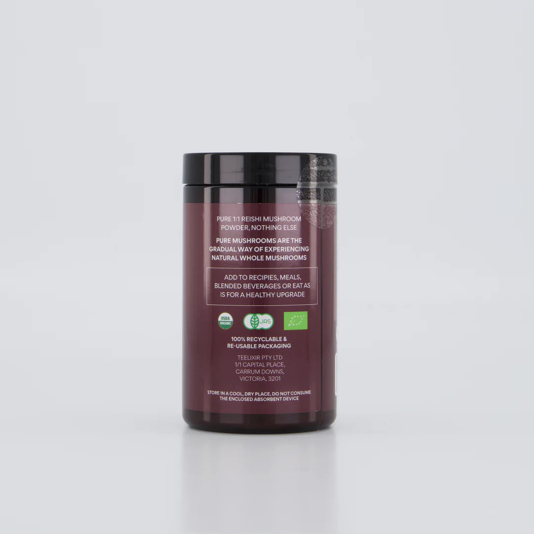 Teelixir Organic Pure Reishi Mushroom- Calm Your Mind 100 g