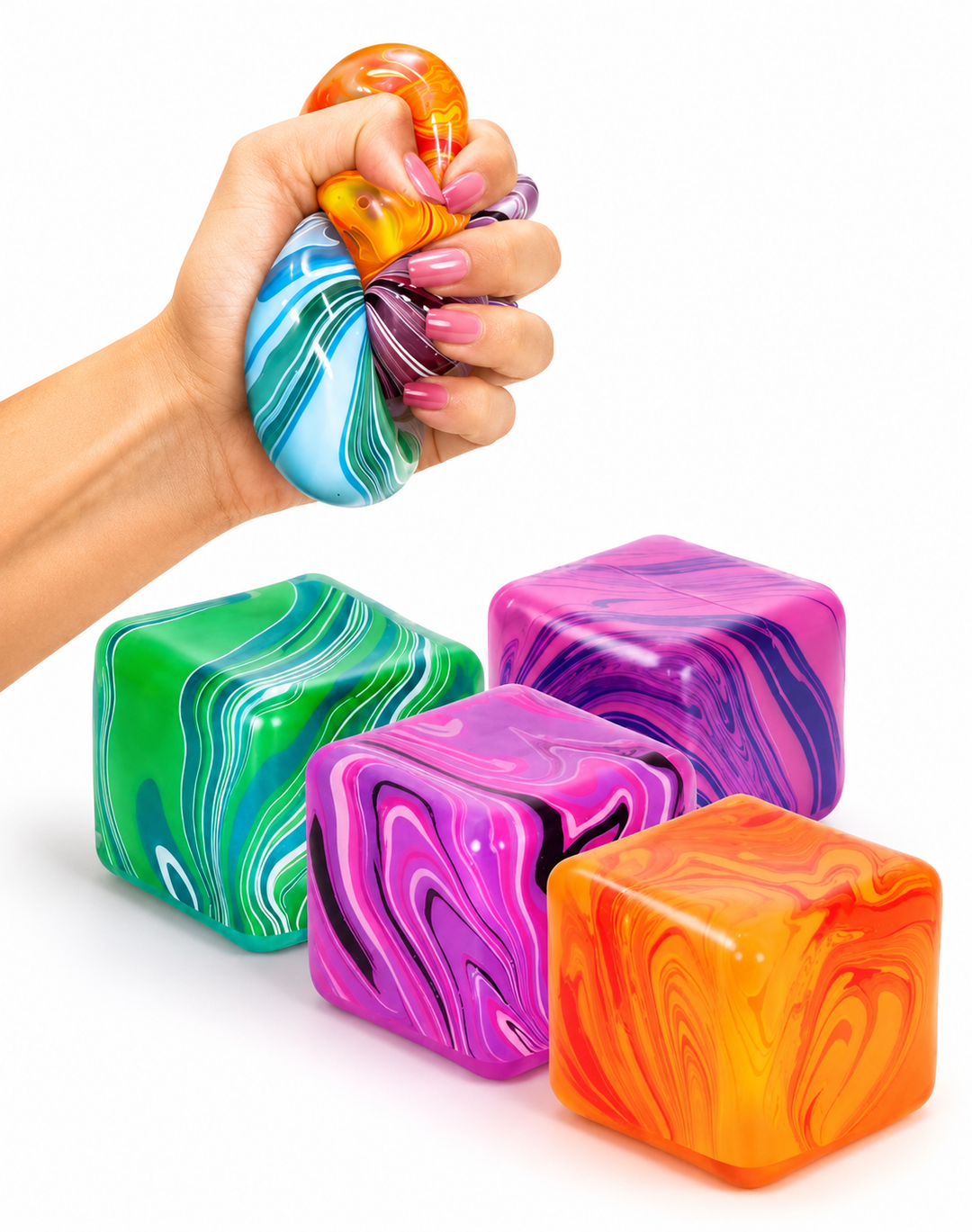 Squishy Marble Jelly Cube