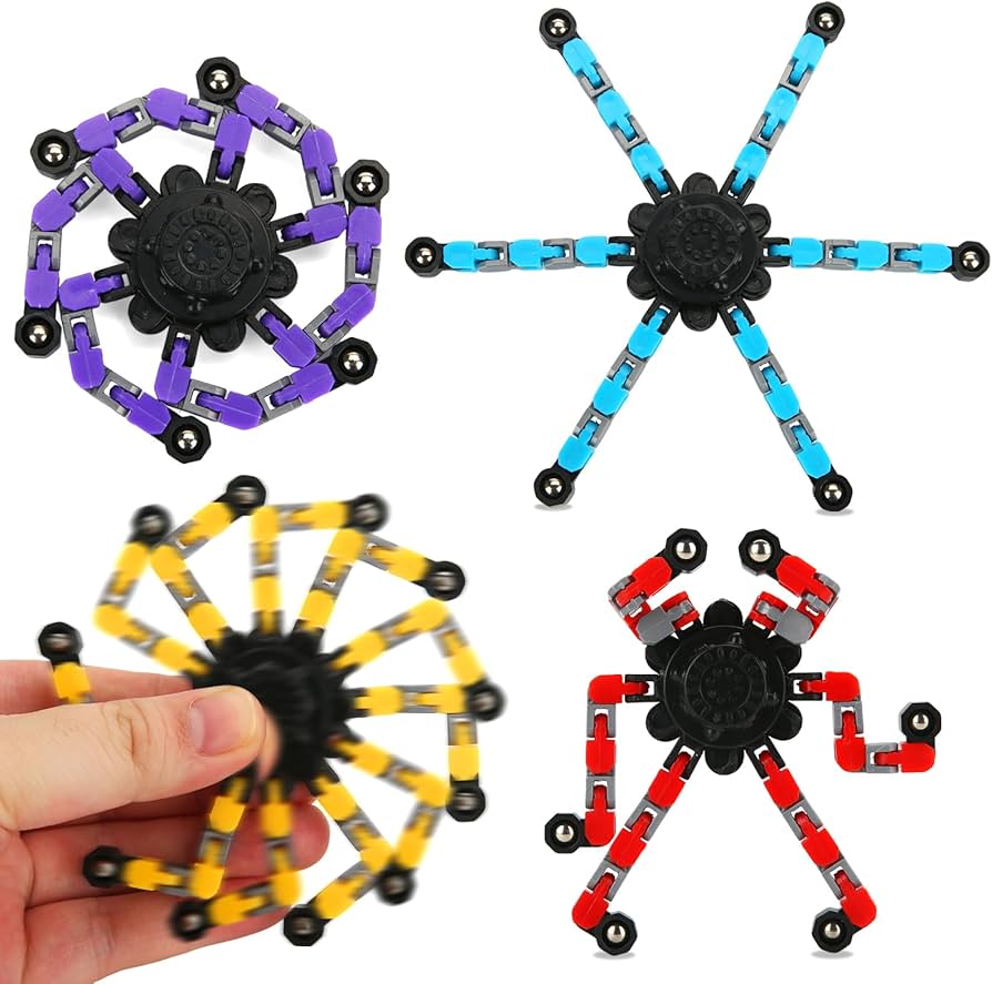 transformable chain robot fidget spinner toy