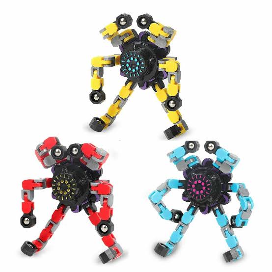 transformable chain robot fidget spinner toy