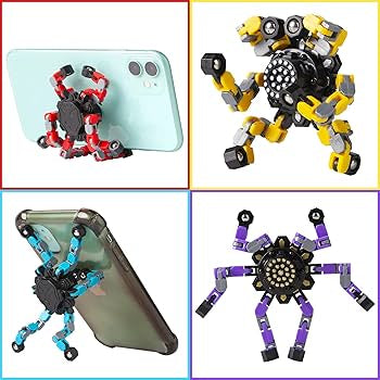 transformable chain robot fidget spinner toy