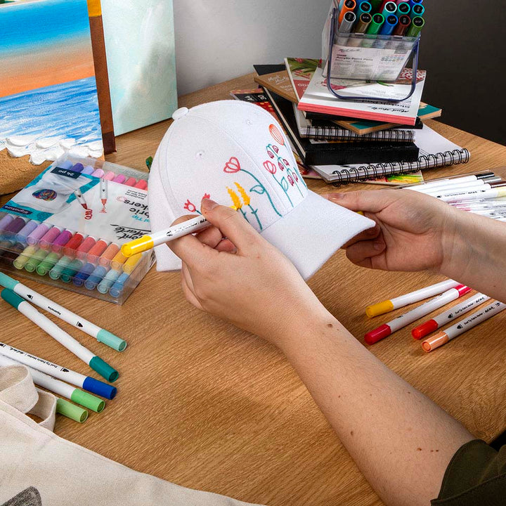 Mont Marte Dual Tip Fabric Markers 24 Pcs
