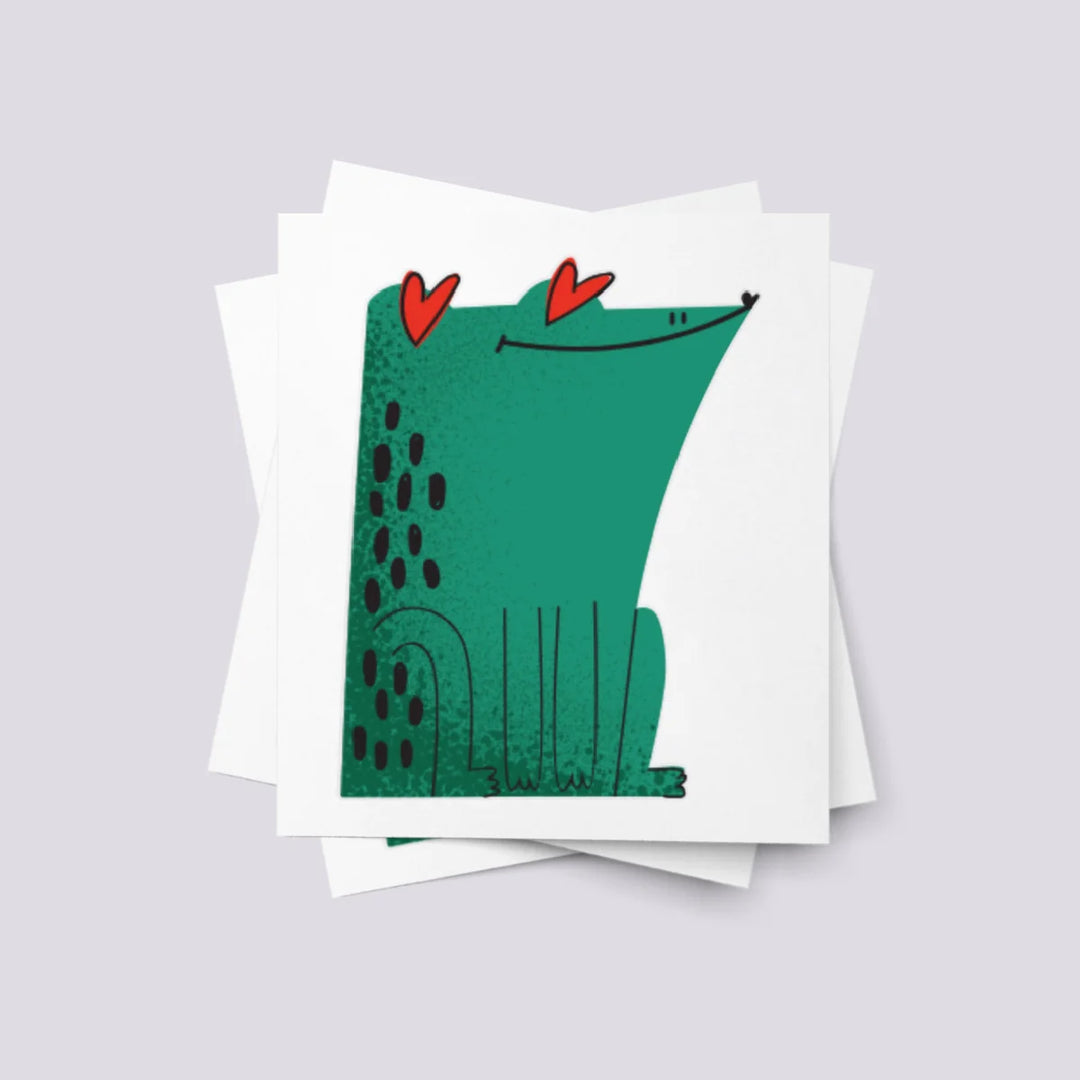 Ducky Street Frog Temporary Tattoos