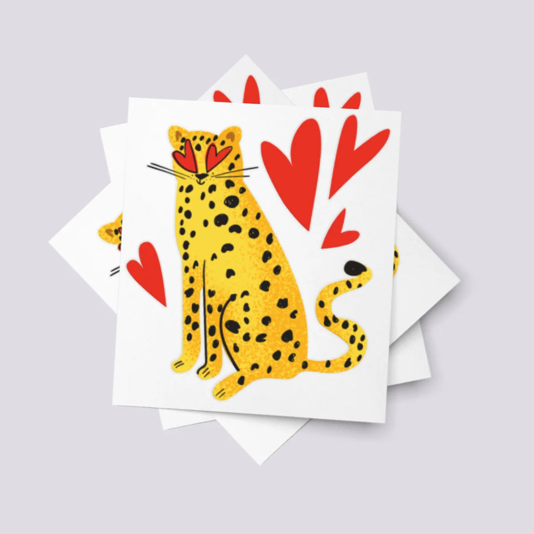Ducky Street Leopard Temporary Tattoos