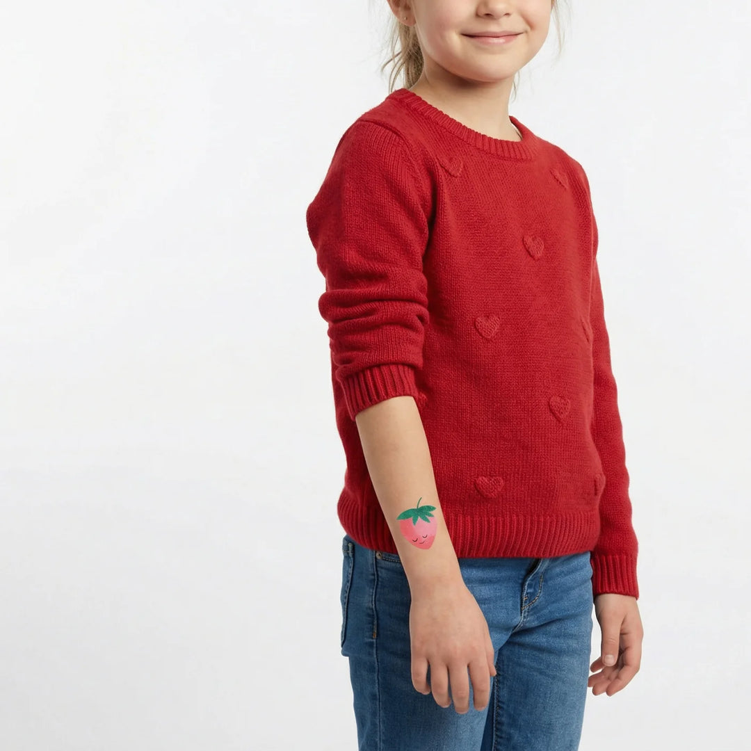 Ducky Street Strawberry Temporary Tattoos