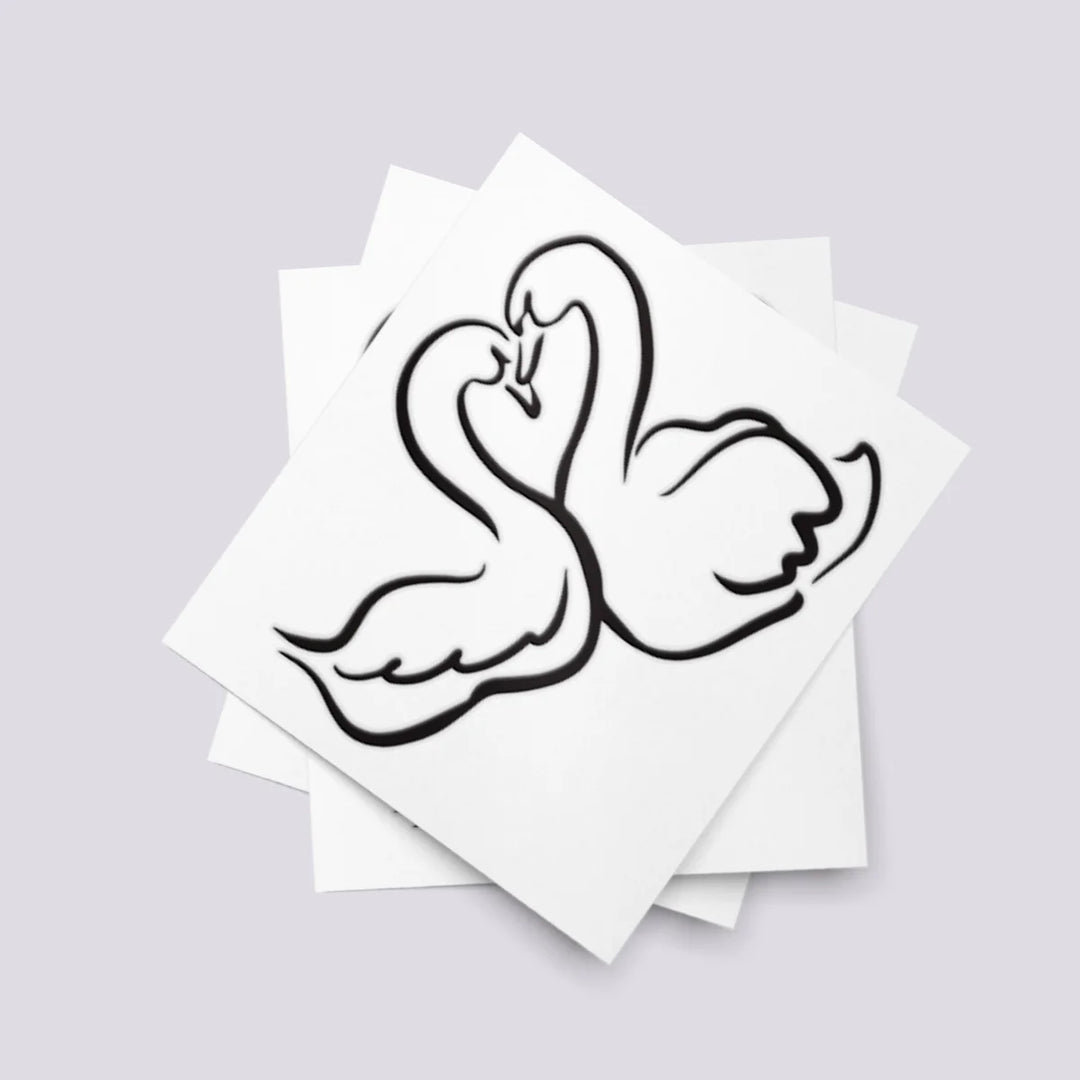 Ducky Street Swans Temporary Tattoos