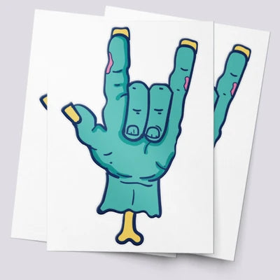 Ducky Street Zombi Rock Temporary Tattoos
