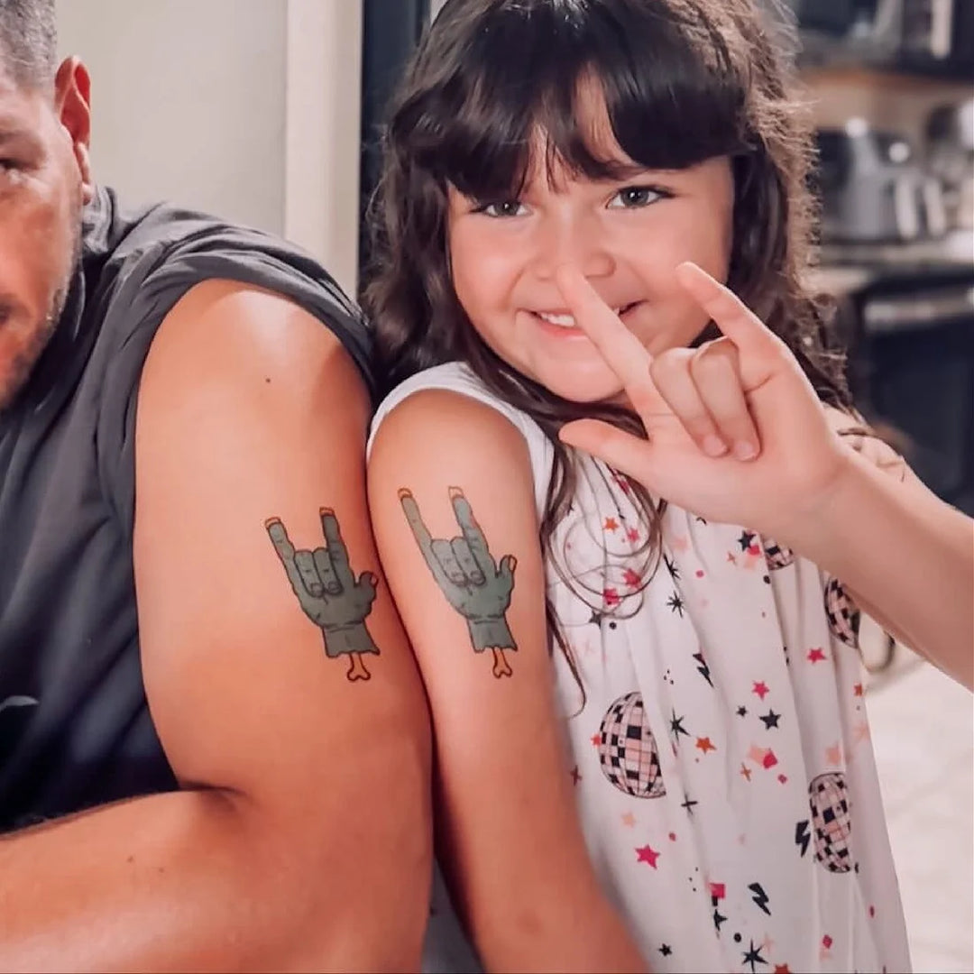 Ducky Street Zombi Rock Temporary Tattoos