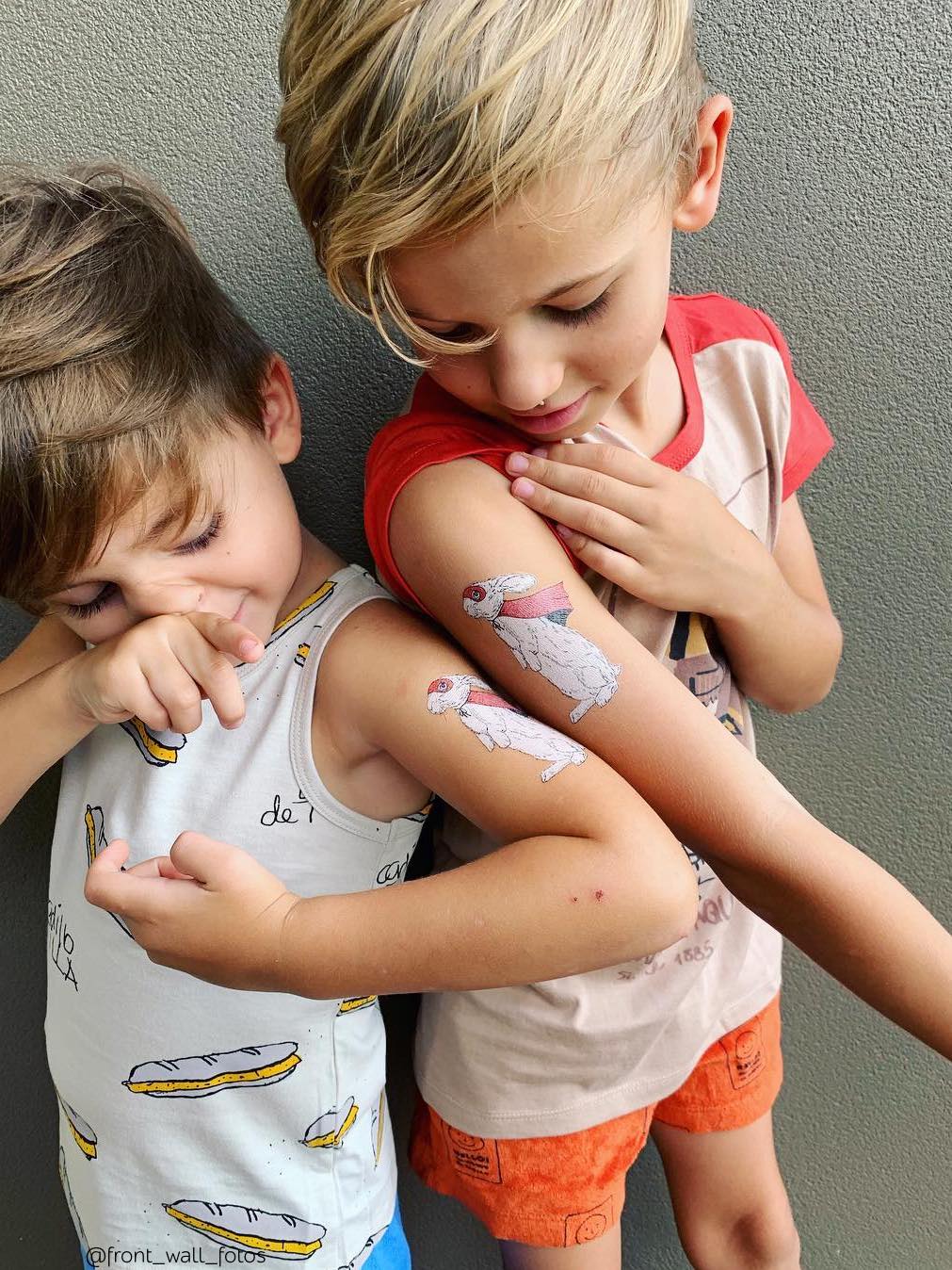 Ducky Street Bunny Hero Temporary Tattoos