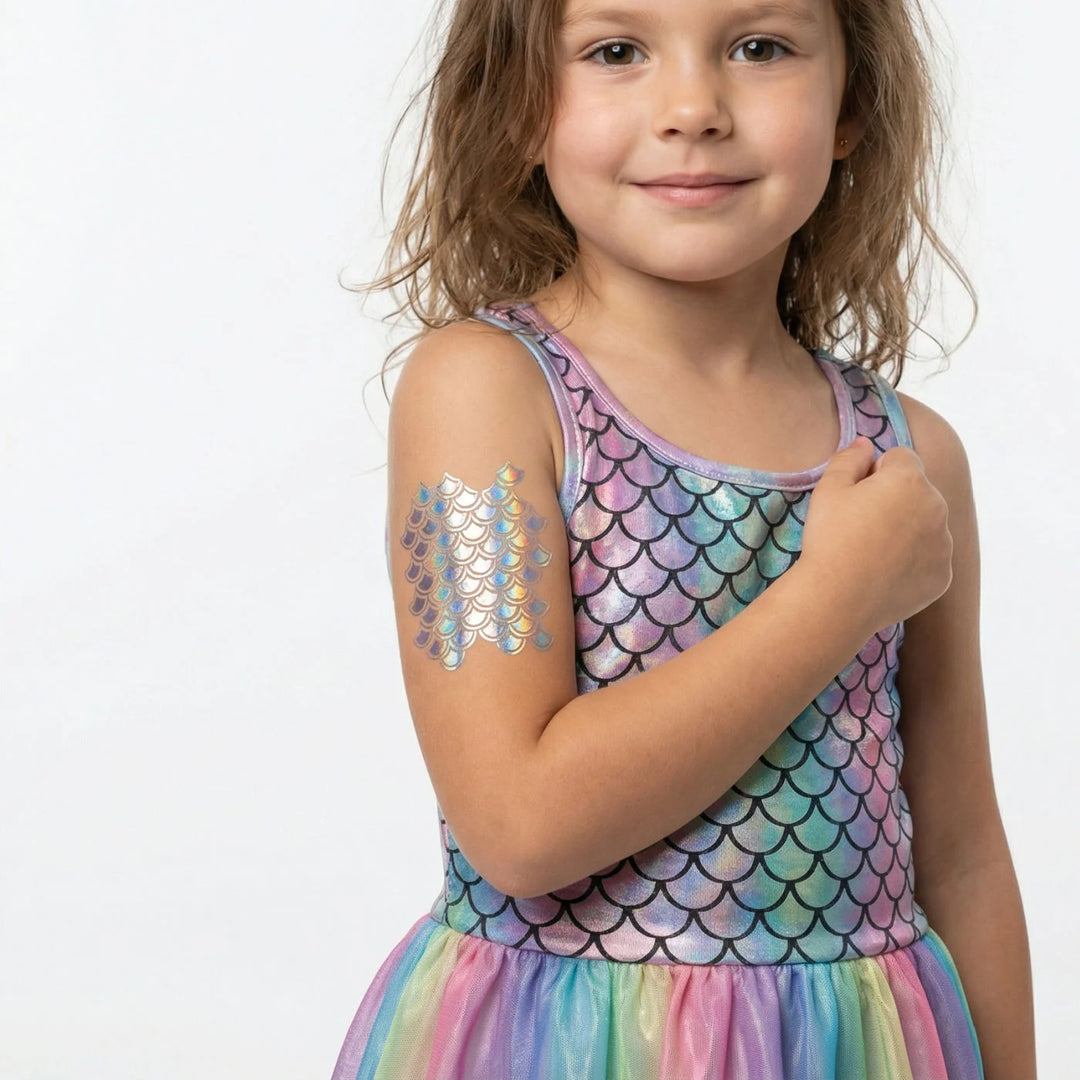 Ducky Street Scales Temporary Tattoos