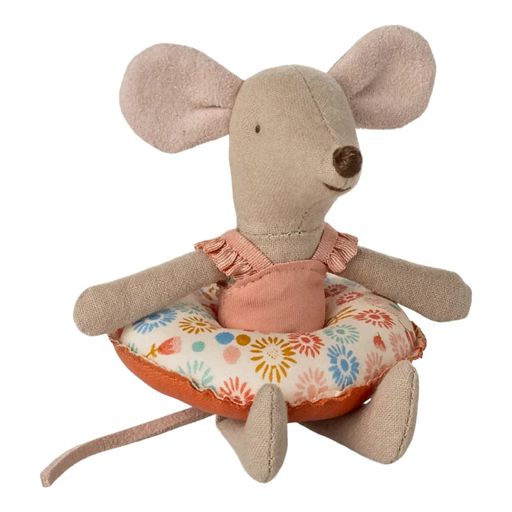 Maileg Beach Mouse Little Sister with Float Flower
