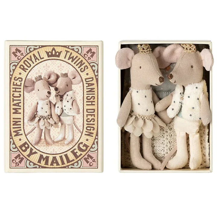 Maileg Royal Twins, Little Brother & Sister in Matchbox 2025