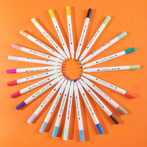 Mont Marte Dual Tip Fabric Markers 24 Pcs