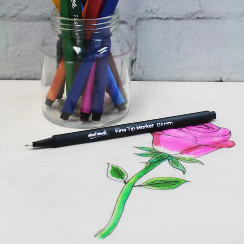 Mont Marte Fine Tip Markers 12 Pcs
