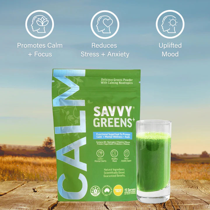 Nootropic GREENS+ CALM Tropical Fruits Flavour (15 Serves)