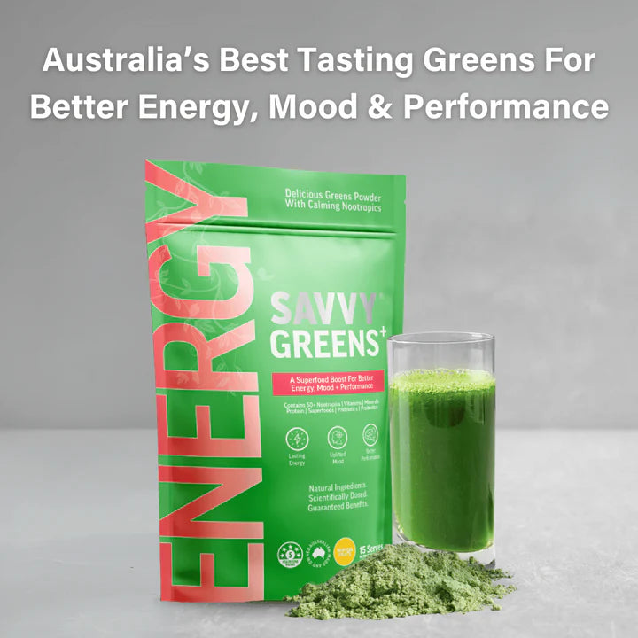 Nootropic GREENS+ ENERGY Tropical Fruits Flavour (15 Serves)